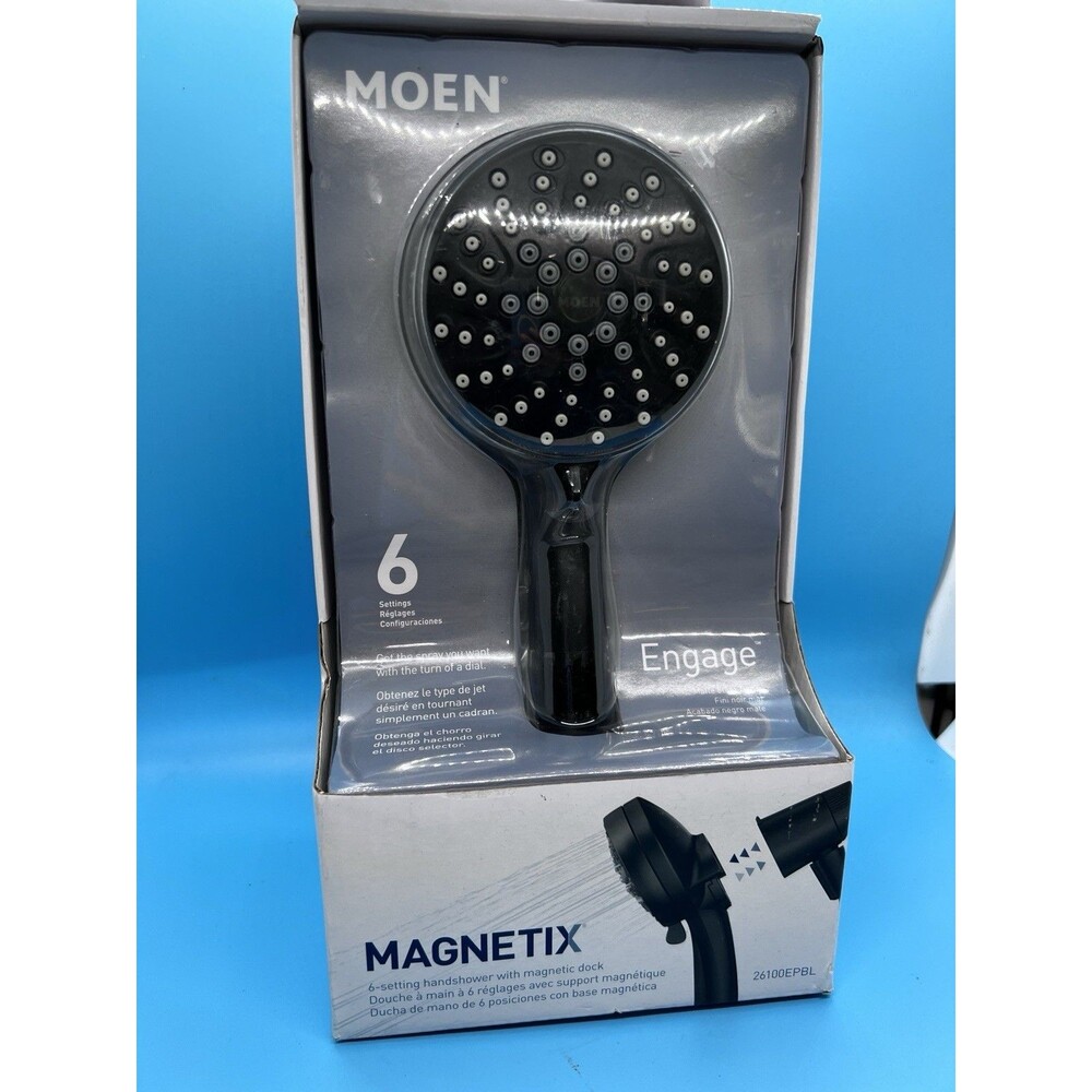 Moen 26100EPBL Engage Magnetix Handshower 6 Settings Matte Black hand shower